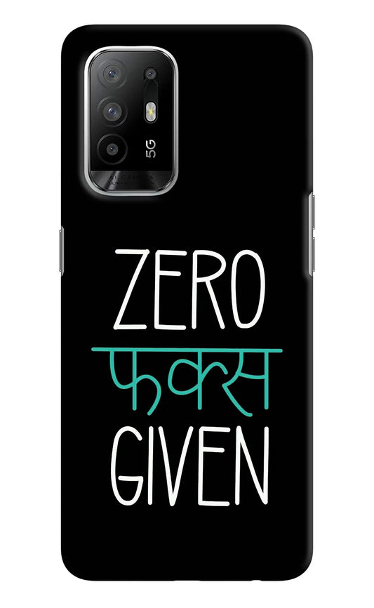 Zero Fucks Given Oppo F19 Pro+ Hard Case Back Cover by Casekaro