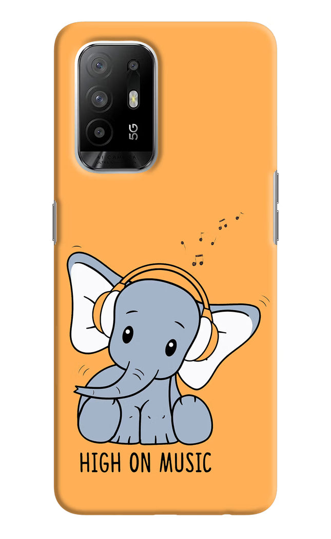 High On Music Oppo F19 Pro+ Hard Case Back Cover by Casekaro