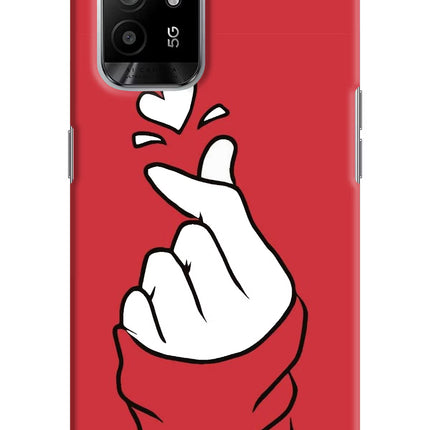 Korean Love Sign Oppo F19 Pro+ Hard Case Back Cover by Casekaro