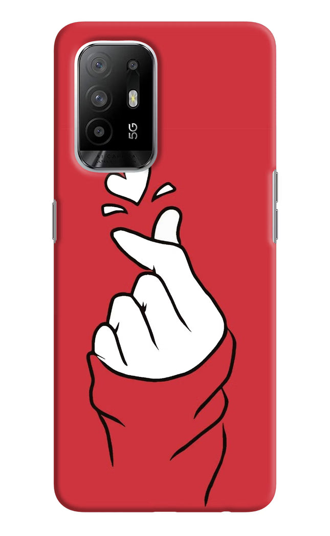 Korean Love Sign Oppo F19 Pro+ Hard Case Back Cover by Casekaro