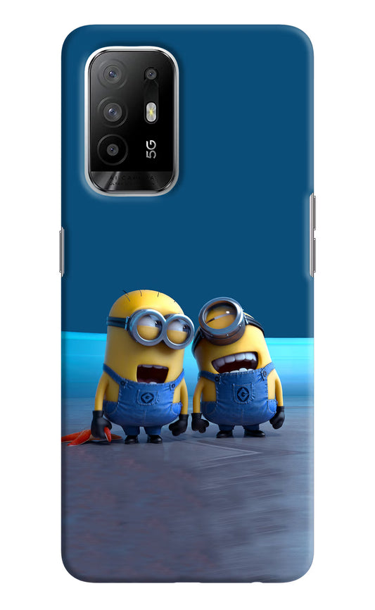 Minion Laughing Oppo F19 Pro+ Hard Case Back Cover by Casekaro
