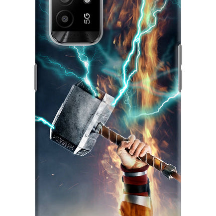 Thor Hammer Mjolnir Oppo F19 Pro+ Hard Case Back Cover by Casekaro