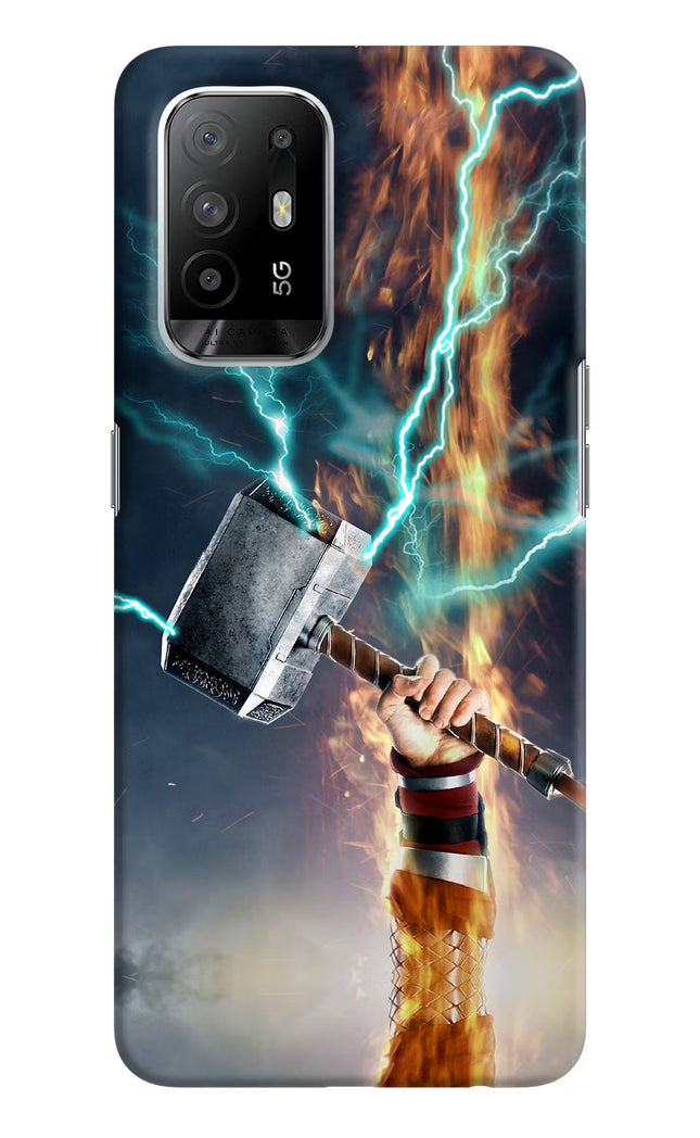 Thor Hammer Mjolnir Oppo F19 Pro+ Hard Case Back Cover by Casekaro