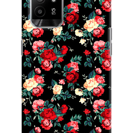 Rose Pattern Oppo F19 Pro+ Hard Case Back Cover by Casekaro