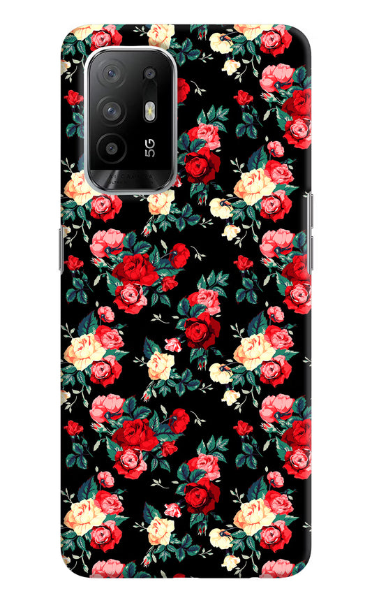 Rose Pattern Oppo F19 Pro+ Hard Case Back Cover by Casekaro