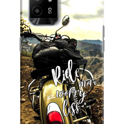 Ride More Worry Less Oppo F19 Pro+ Hard Case Back Cover by Casekaro