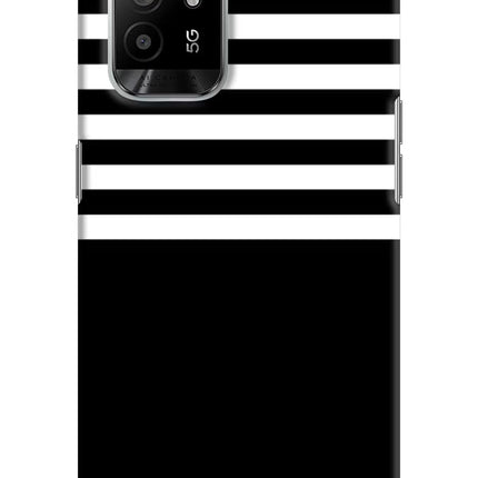 Black and White Print Oppo F19 Pro+ Hard Case Back Cover by Casekaro