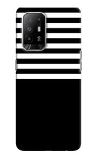 Black and White Print Oppo F19 Pro+ Hard Case Back Cover by Casekaro