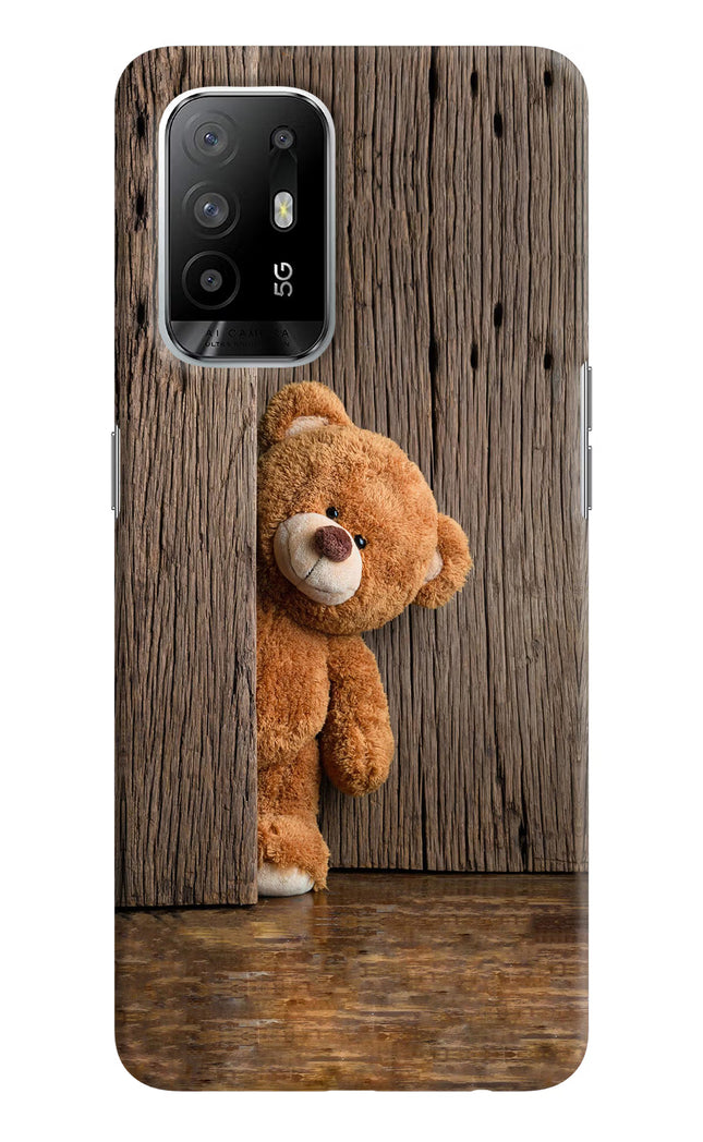 Teddy Wooden Oppo F19 Pro+ Hard Case Back Cover by Casekaro