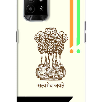 Satyamev Jayate Brown Logo Oppo F19 Pro+ Hard Case Back Cover by Casekaro