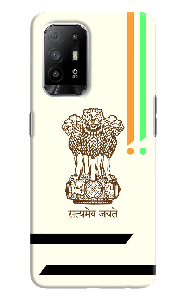 Satyamev Jayate Brown Logo Oppo F19 Pro+ Hard Case Back Cover by Casekaro