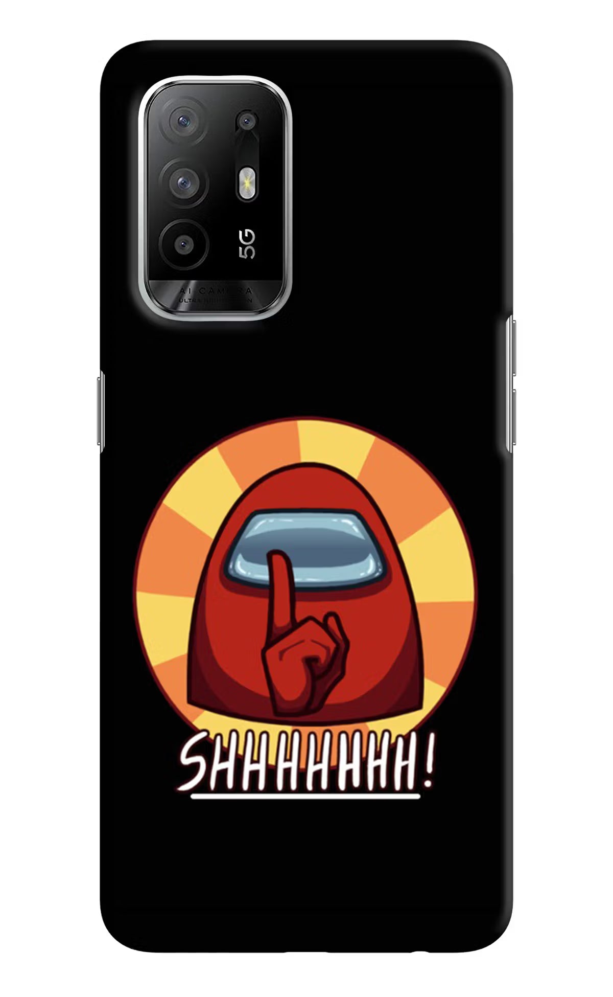 Among Us Shhh! Oppo F19 Pro+ Hard Case Back Cover by Casekaro