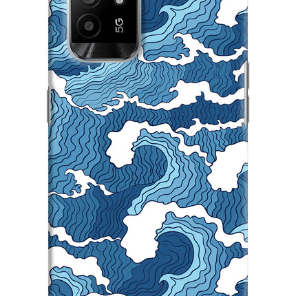 Blue Waves Oppo F19 Pro+ Hard Case Back Cover by Casekaro