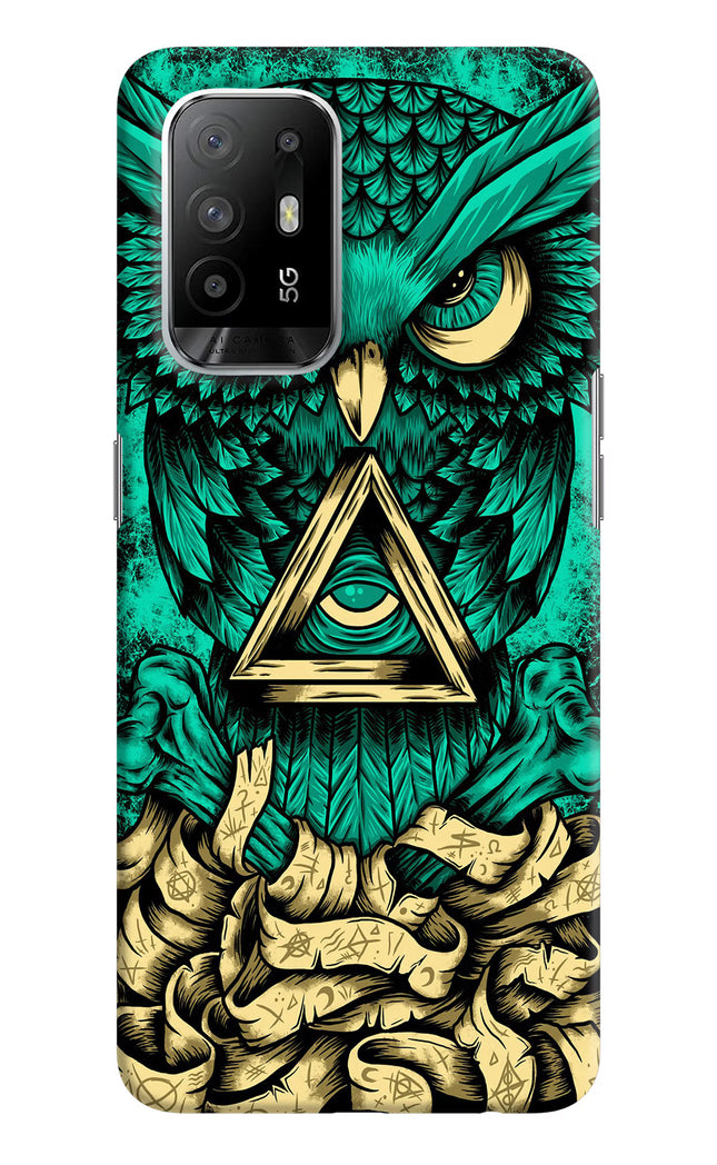 Green Owl Oppo F19 Pro+ Hard Case Back Cover by Casekaro