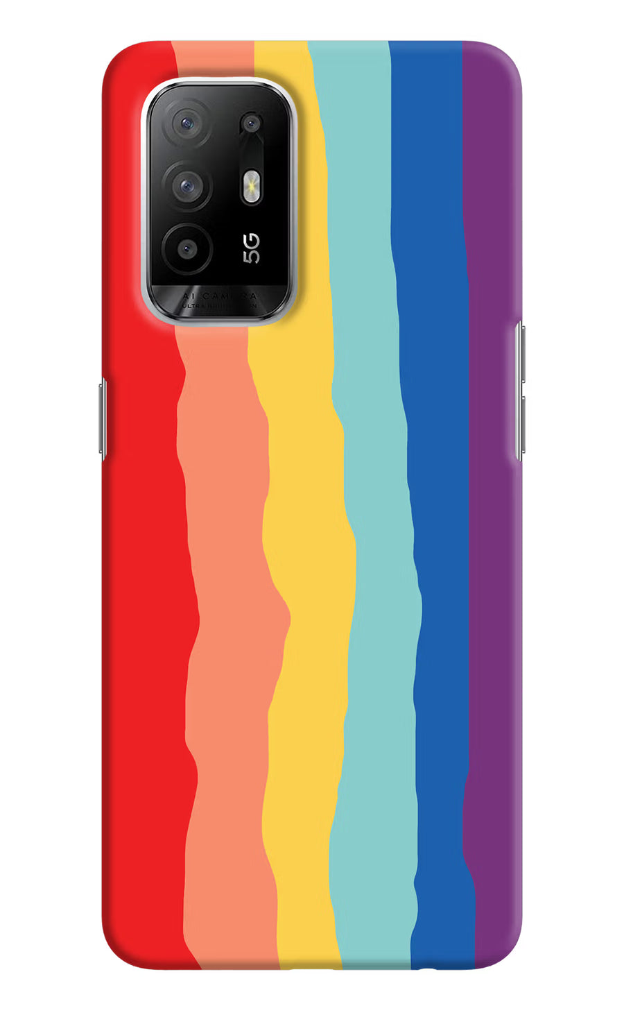 Rainbow Oppo F19 Pro+ Back Cover, Hard case