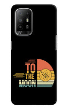 To the Moon Oppo F19 Pro+ Hard Case Back Cover by Casekaro