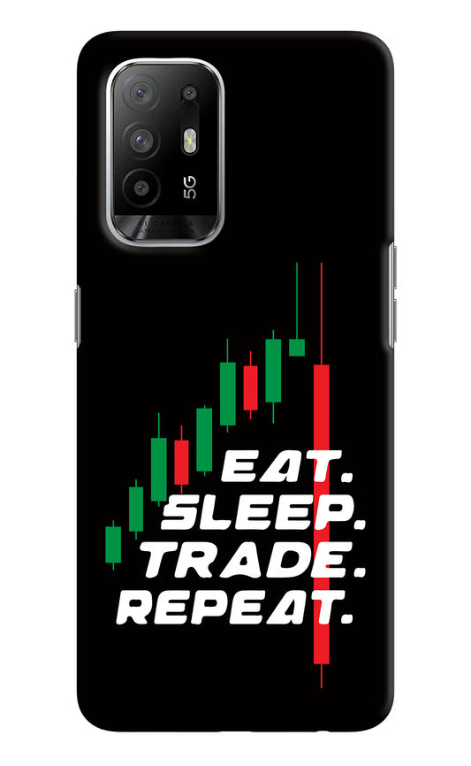 Eat Sleep Trade Repeat Oppo F19 Pro+ Hard Case Back Cover by Casekaro