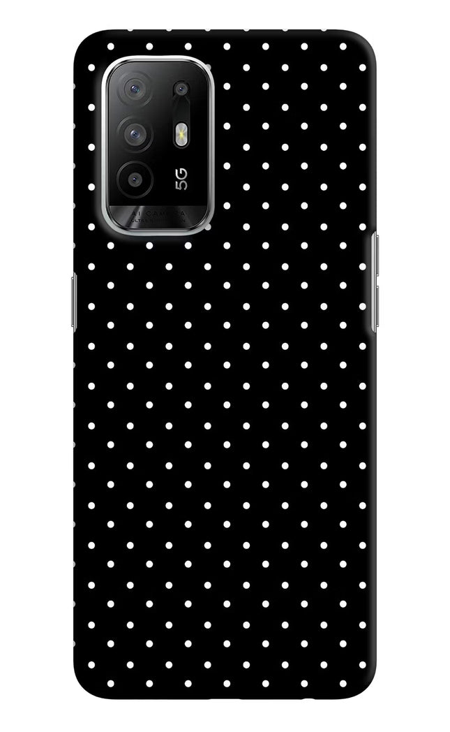 White Dots Oppo F19 Pro+ Hard Case Back Cover by Casekaro