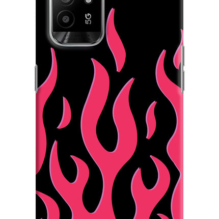 Fire Flames Oppo F19 Pro+ Hard Case Back Cover by Casekaro