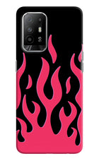Fire Flames Oppo F19 Pro+ Hard Case Back Cover by Casekaro