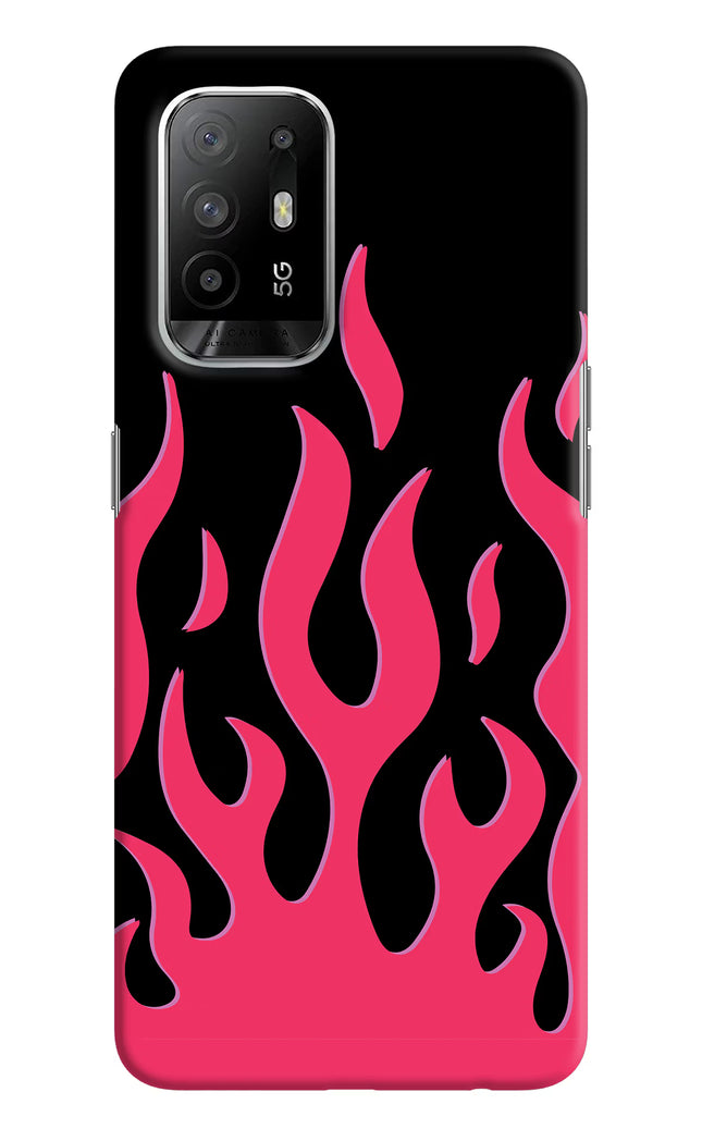 Fire Flames Oppo F19 Pro+ Hard Case Back Cover by Casekaro
