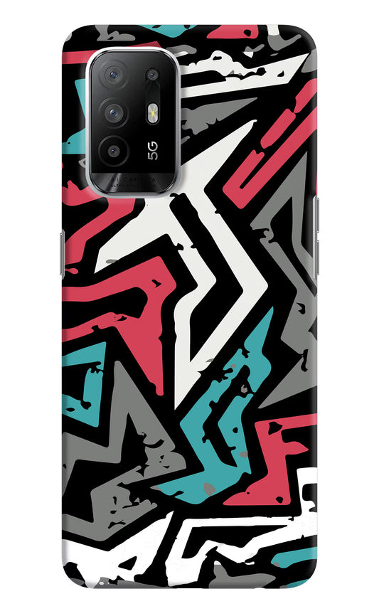 Geometric Graffiti Oppo F19 Pro+ Hard Case Back Cover by Casekaro