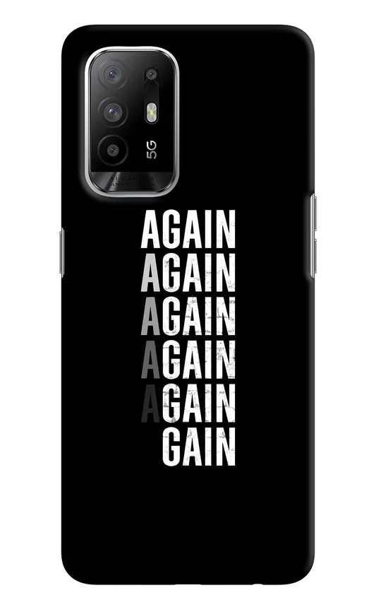 Again Again Gain Oppo F19 Pro+ Hard Case Back Cover by Casekaro