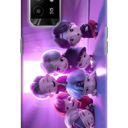 BTS Chibi Oppo F19 Pro+ Hard Case Back Cover by Casekaro