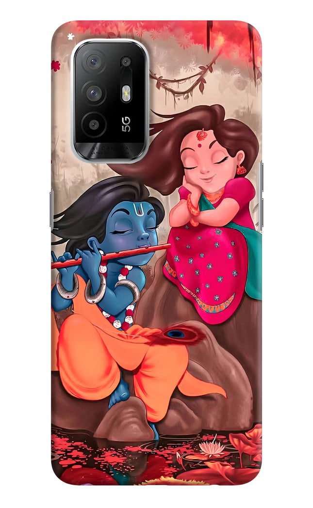 Radhe Krishna Oppo F19 Pro+ Hard Case Back Cover by Casekaro