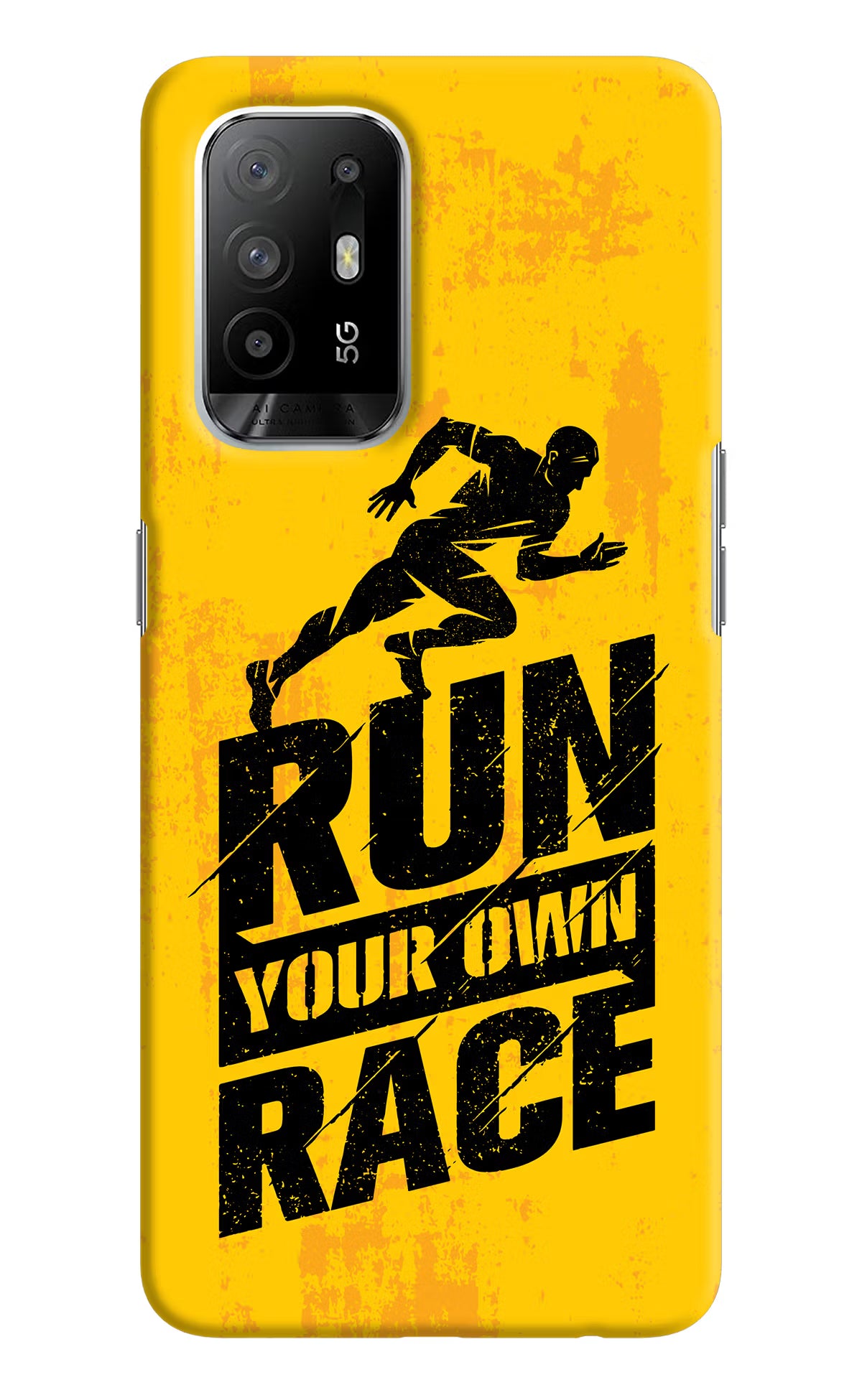 Run Your Own Race Oppo F19 Pro+ Hard Case Back Cover by Casekaro