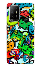 Game Doodle Oppo F19 Pro+ Hard Case Back Cover by Casekaro