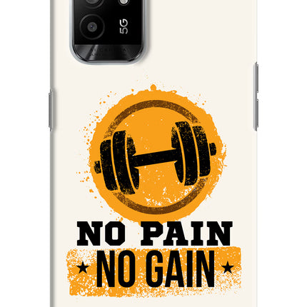 No Pain No Gain Oppo F19 Pro+ Hard Case Back Cover by Casekaro