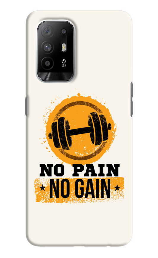 No Pain No Gain Oppo F19 Pro+ Hard Case Back Cover by Casekaro