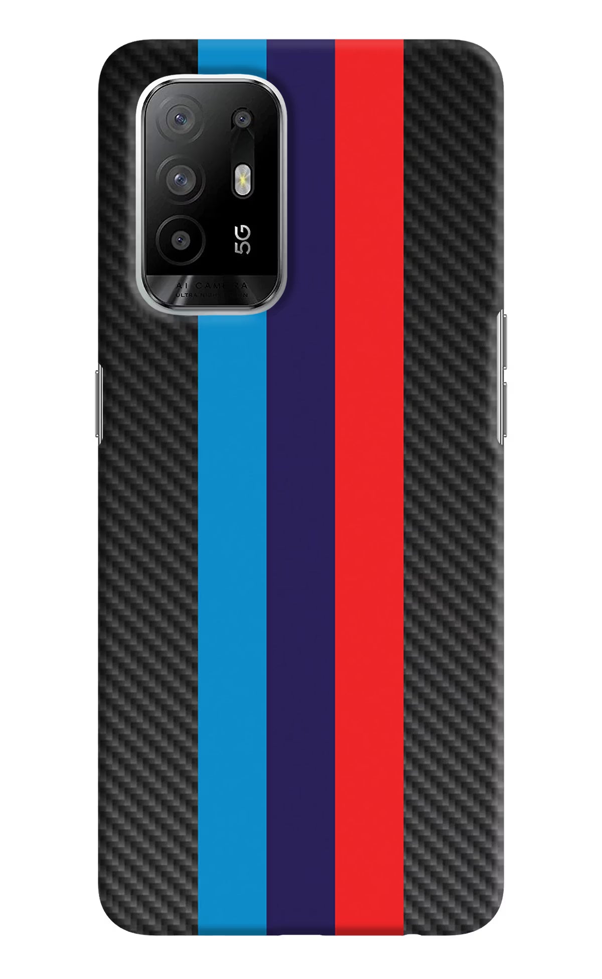 BMW Stripes Pattern Oppo F19 Pro+ Hard Case Back Cover by Casekaro