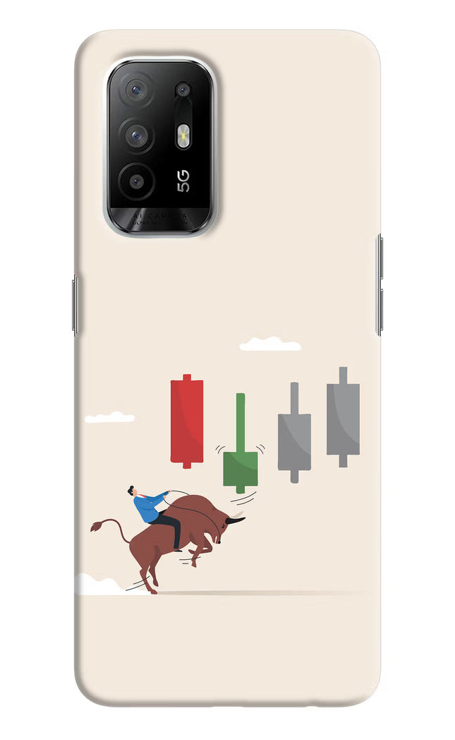 Bull Trading Momentum Oppo F19 Pro+ Hard Case Back Cover by Casekaro