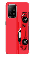 Red Velocity Oppo F19 Pro+ Hard Case Back Cover by Casekaro