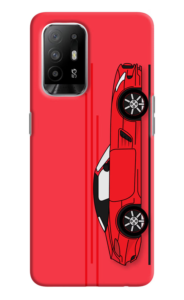 Red Velocity Oppo F19 Pro+ Hard Case Back Cover by Casekaro