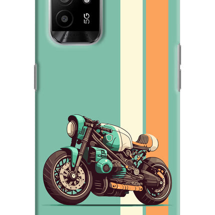 Striped Moto Drift Oppo F19 Pro+ Hard Case Back Cover by Casekaro