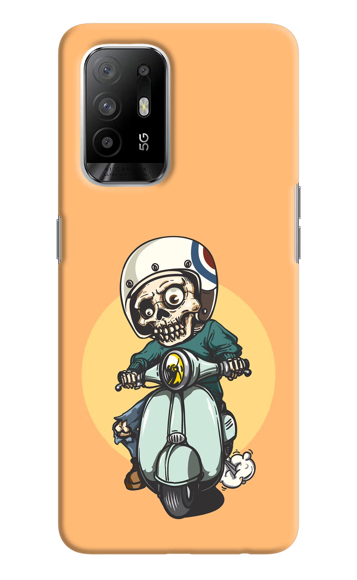 Undead Biker Oppo F19 Pro+ Hard Case Back Cover by Casekaro