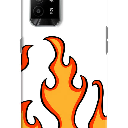 Fired Up – White Oppo F19 Pro+ Hard Case Back Cover by Casekaro