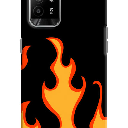 Fired Up – Black Oppo F19 Pro+ Hard Case Back Cover by Casekaro