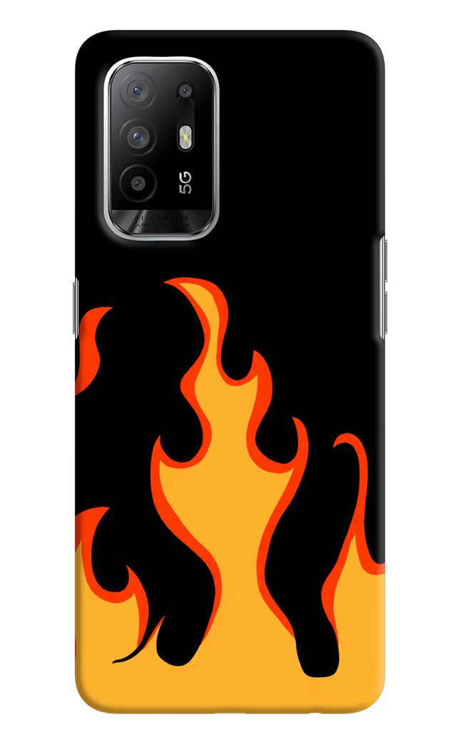 Fired Up – Black Oppo F19 Pro+ Hard Case Back Cover by Casekaro