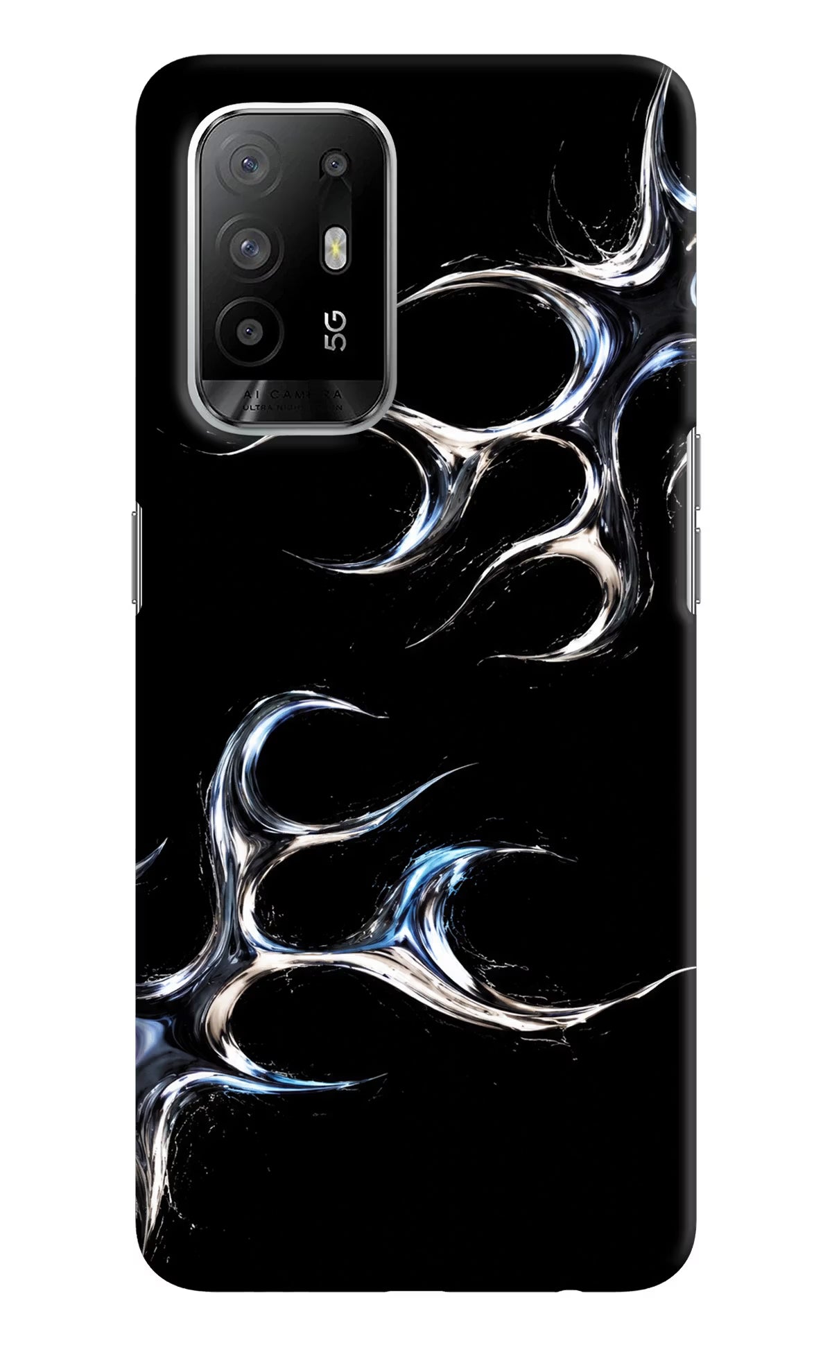 Chrome Tribal Oppo F19 Pro+ Hard Case Back Cover by Casekaro