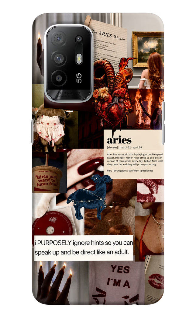 Zodiac Aries Oppo F19 Pro+ Hard Case Back Cover by Casekaro