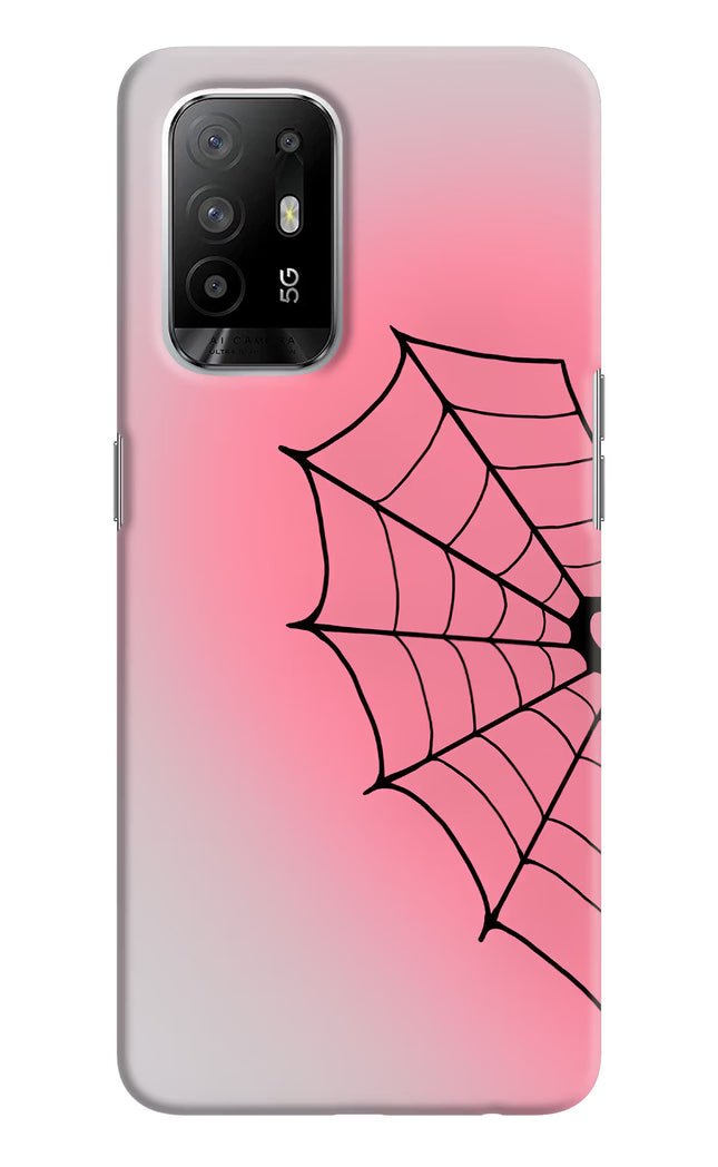 Pink Web Oppo F19 Pro+ Hard Case Back Cover by Casekaro