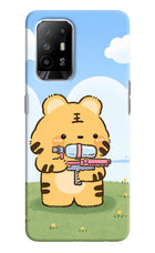 Tiger Treat Oppo F19 Pro+ Hard Case Back Cover by Casekaro