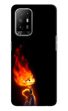 Ember Flame Oppo F19 Pro+ Hard Case Back Cover by Casekaro