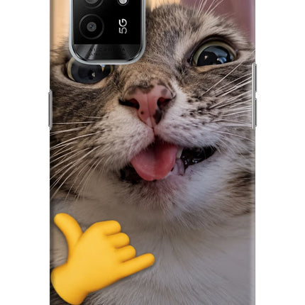 Silly Cat Call Oppo F19 Pro+ Hard Case Back Cover by Casekaro