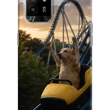 Rollercoaster Dog Oppo F19 Pro+ Hard Case Back Cover by Casekaro