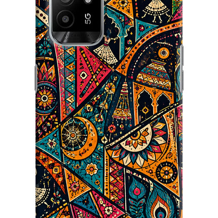 Folk Print Oppo F19 Pro+ Hard Case Back Cover by Casekaro